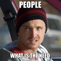 PEOPLEWHAT IS THE NEED