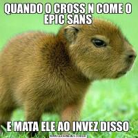 QUANDO O CROSS N COME O EPIC SANSE MATA ELE AO INVEZ DISSO