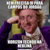 NEM PRECISA IR PARA CAMPOS DO JORDÃOHORIZON FECHOU NA NEBLINA