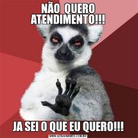 NÃO  QUERO ATENDIMENTO!!!JA SEI O QUE EU QUERO!!!
