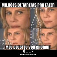 MILHÕES DE TAREFAS PRA FAZER MEU DEUS! EU VOU CHORAR! 