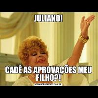 JULIANO!CADÊ AS APROVAÇÕES MEU FILHO?!