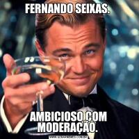 FERNANDO SEIXAS. AMBICIOSO COM MODERAÇÃO. 