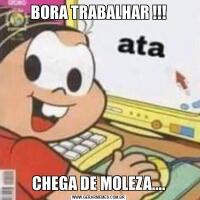 BORA TRABALHAR !!!CHEGA DE MOLEZA....