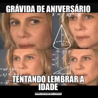 GRÁVIDA DE ANIVERSÁRIOTENTANDO LEMBRAR A IDADE