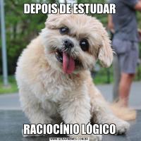 DEPOIS DE ESTUDARRACIOCÍNIO LÓGICO