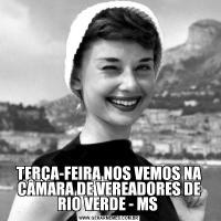 TERÇA-FEIRA NOS VEMOS NA CÂMARA DE VEREADORES DE RIO VERDE - MS 