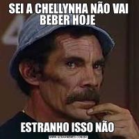 SEI A CHELLYNHA NÃO VAI BEBER HOJE ESTRANHO ISSO NÃO 