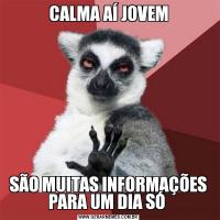CALMA AÍ JOVEMSÃO MUITAS INFORMAÇÕES PARA UM DIA SÓ 