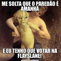 ME SOLTA QUE O PAREDÃO É AMANHÃE EU TENHO QUE VOTAR NA FLAYSLANE! 