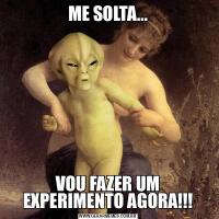 ME SOLTA...VOU FAZER UM EXPERIMENTO AGORA!!!