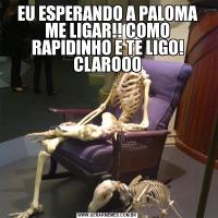 EU ESPERANDO A PALOMA ME LIGAR!! COMO RAPIDINHO E TE LIGO! CLAROOO