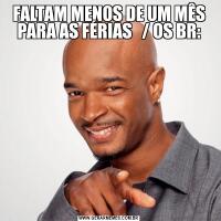 FALTAM MENOS DE UM MÊS PARA AS FÉRIAS   / OS BR: