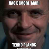 NÃO DEMORE, MARITENHO PLANOS