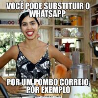 VOCÊ PODE SUBSTITUIR O WHATSAPP POR UM POMBO CORREIO, POR EXEMPLO