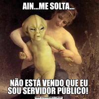 AIN...ME SOLTA...NÃO ESTÁ VENDO QUE EU SOU SERVIDOR PÚBLICO! 