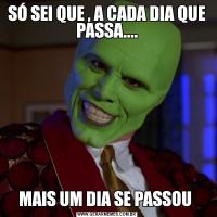 SÓ SEI QUE , A CADA DIA QUE PASSA....MAIS UM DIA SE PASSOU 