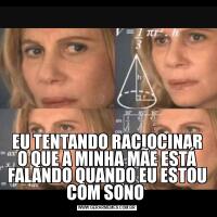 EU TENTANDO RACIOCINAR O QUE A MINHA MÃE ESTÁ FALANDO QUANDO EU ESTOU COM SONO 