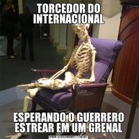 TORCEDOR DO INTERNACIONALESPERANDO O GUERRERO ESTREAR EM UM GRENAL