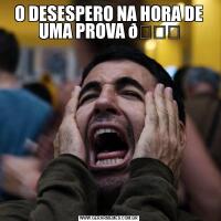 O DESESPERO NA HORA DE UMA PROVA 