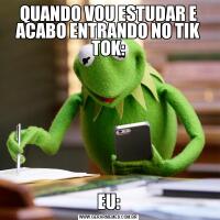 QUANDO VOU ESTUDAR E ACABO ENTRANDO NO TIK TOK:EU: