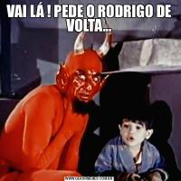 VAI LÁ ! PEDE O RODRIGO DE VOLTA...