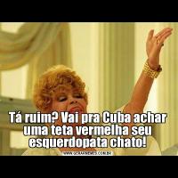 Tá ruim? Vai pra Cuba achar uma teta vermelha seu esquerdopata chato!
