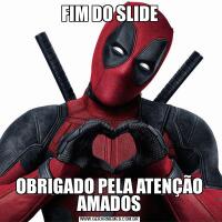 FIM DO SLIDEOBRIGADO PELA ATENÇÃO AMADOS
