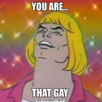 YOU ARE...THAT GAY