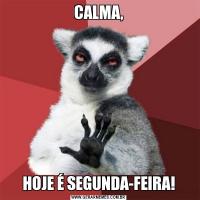 CALMA,HOJE É SEGUNDA-FEIRA!