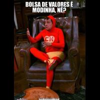 BOLSA DE VALORES É MODINHA, NÉ?