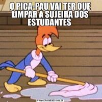 O PICA-PAU VAI TER QUE LIMPAR A SUJEIRA DOS ESTUDANTES 