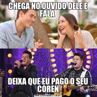 CHEGA NO OUVIDO DELE E FALA DEIXA QUE EU PAGO O SEU COREN