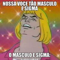 NOSSA VOCE TÃO MASCULO E SIGMAO MASCULO E SIGMA: