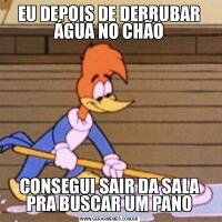 EU DEPOIS DE DERRUBAR ÁGUA NO CHÃOCONSEGUI SAIR DA SALA PRA BUSCAR UM PANO