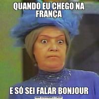 QUANDO EU CHEGO NA FRANÇAE SÓ SEI FALAR BONJOUR