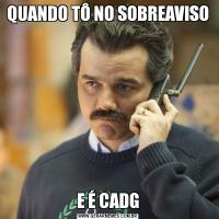 QUANDO TÔ NO SOBREAVISOE É CADG