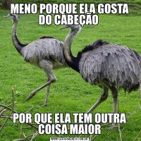 MENO PORQUE ELA GOSTA DO CABEÇÃO POR QUE ELA TEM OUTRA COISA MAIOR