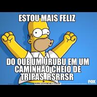 ESTOU MAIS FELIZ DO QUE UM URUBU EM UM CAMINHÃO CHEIO DE TRIPAS  RSRRSR 