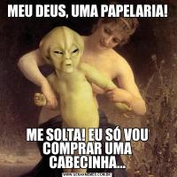 MEU DEUS, UMA PAPELARIA!ME SOLTA! EU SÓ VOU COMPRAR UMA CABECINHA...