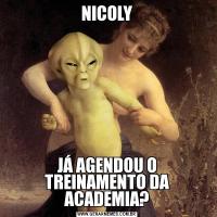 NICOLYJÁ AGENDOU O TREINAMENTO DA ACADEMIA?