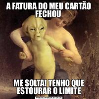 A FATURA DO MEU CARTÃO FECHOU ME SOLTA! TENHO QUE ESTOURAR O LIMITE