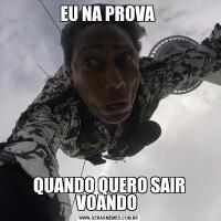 EU NA PROVA QUANDO QUERO SAIR VOANDO 