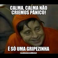 CALMA, CALMA NÃO CRIEMOS PÂNICO!É SÓ UMA GRIPEZINHA