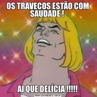 OS TRAVECOS ESTÃO COM SAUDADE ! AI QUE DELÍCIA !!!!!