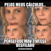 PELOS MEUS CÁLCULOS...PENSEI QUE MAV TIVESSE DESFILADO