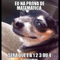 EU NA PROVA DE MATEMÁTICA SERA QUE E A 1 2 3 OU 4