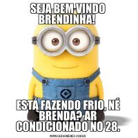 SEJA BEM VINDO BRENDINHA! ESTÁ FAZENDO FRIO, NÉ BRENDA? AR CONDICIONADO NO 28.