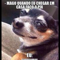 - MAGO QUANDO EU CHEGAR EM CASA FAÇO O PIXEU: