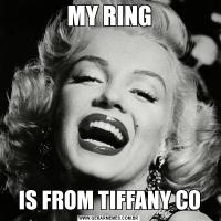MY RINGIS FROM TIFFANY CO